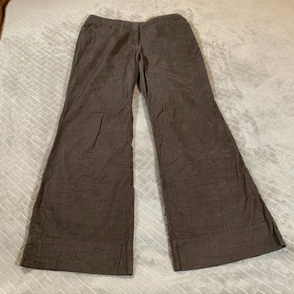 J. Jill Denim - J Jill Womens 10 Corduroy Jeans Brown Flare Mid Rise Stretch Boho Festival